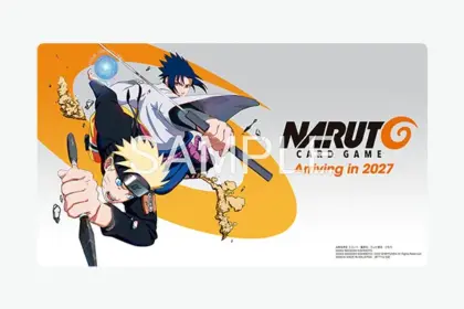 NARUTO CARD GAME Official Playmat -Arriving in 2027- aus dem Gen-Con-2026-Teilnehmerangebot (Quelle: https://www.naruto-cardgame.com/en/news/gencon-2026.php)