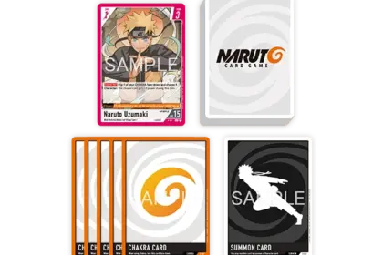NARUTO CARD GAME - offizielle Grafik zur Deckzusammensetzung: 51 Karten, 5 Chakra-Karten, 1 Summon-Karte (Quelle: https://www.naruto-cardgame.com/en/welcome/)