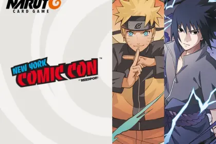 NARUTO CARD GAME - Key Visual zur New York Comic Con 2026 mit Tutorial-Sessions am Bandai-Stand 2705 (Quelle: https://www.naruto-cardgame.com/en/news/nycc-2026.php)