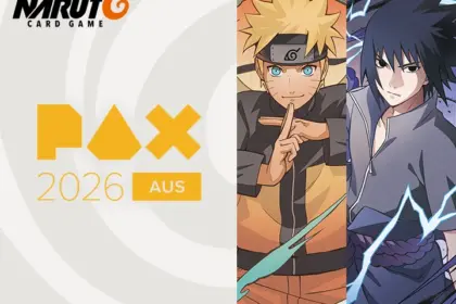 NARUTO CARD GAME - Offizielles Event-Visual zur PAX Aus 2026 in Melbourne, Tutorial-Sessions (Quelle: https://www.naruto-cardgame.com/en/news/paxaus-2026.php)